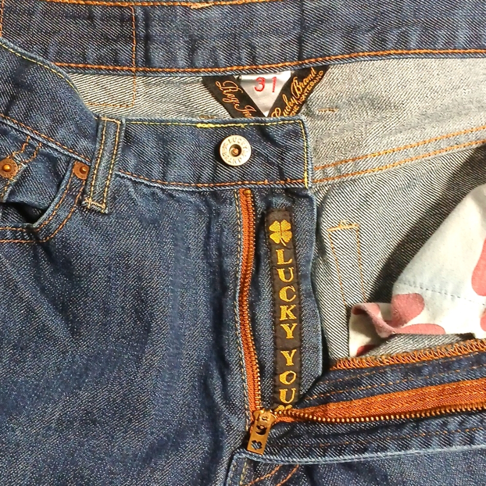 31x31 lucky jeans dark wash loose fit